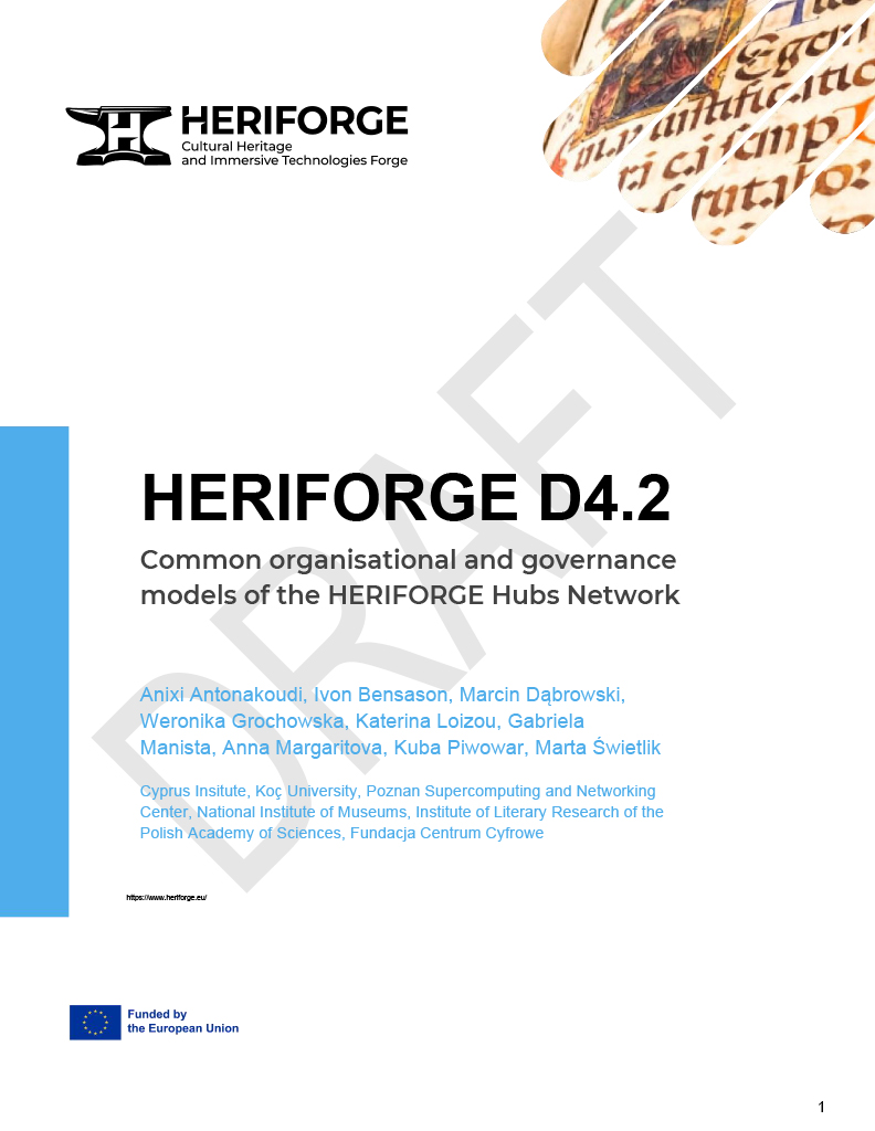 HERIFORGE D4.2 Common organisational and governance models of the HERIFORGE Hubs Network