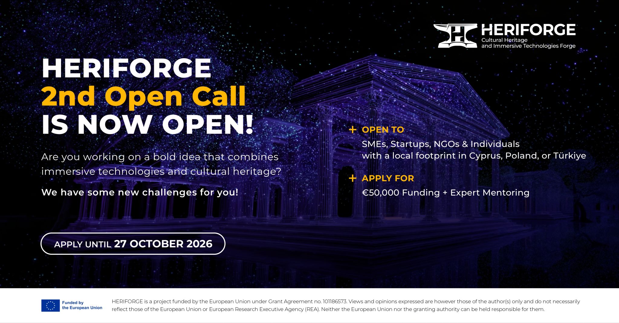 HERIFORGE 2nd Open Call is NOW OPEN!